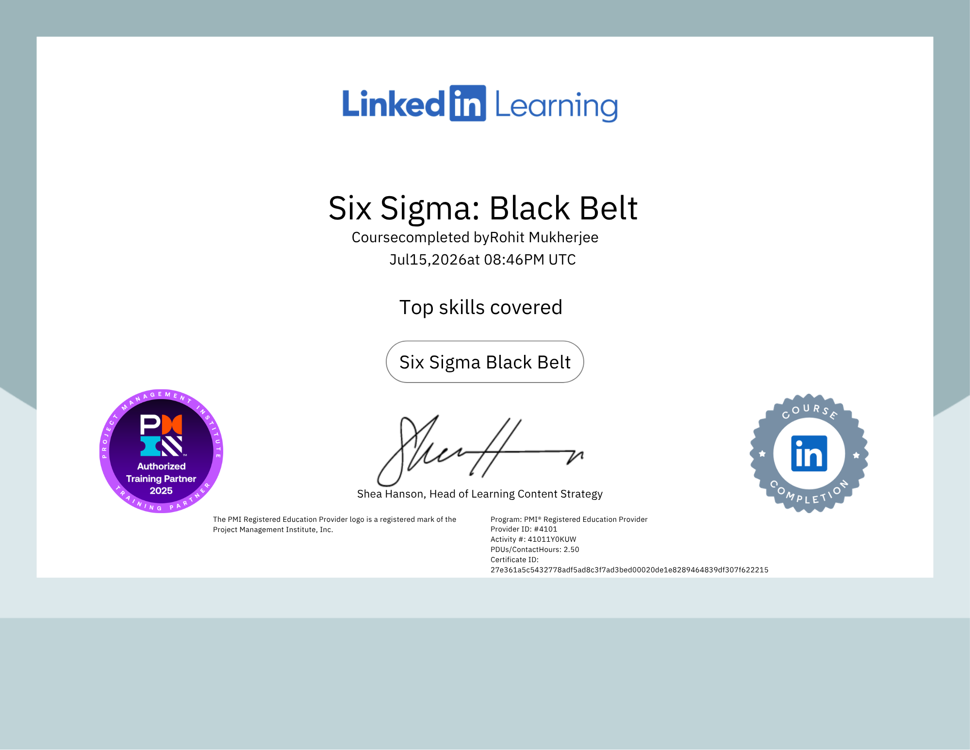 Six Sigma Black Belt